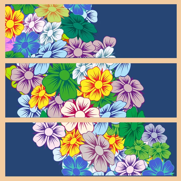 Varias flores de verano . — Archivo Imágenes Vectoriales