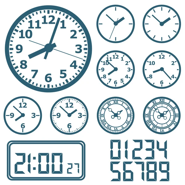 Ikona hodin, vektorové ilustrace — Stockový vektor