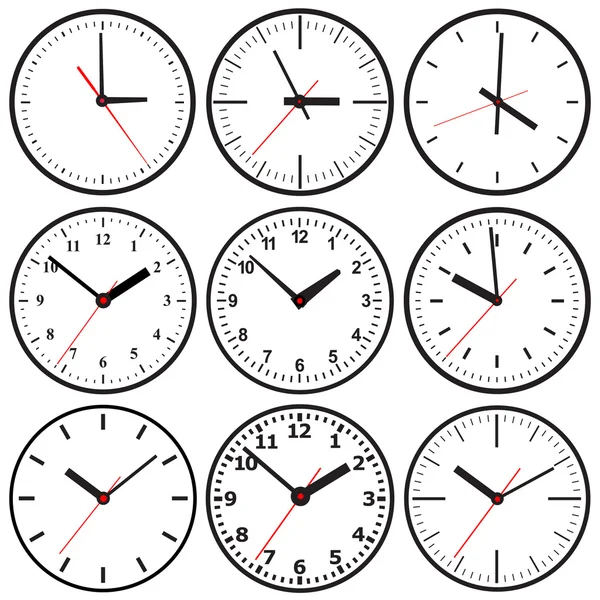 Icono del reloj, ilustración vectorial — Vector de stock