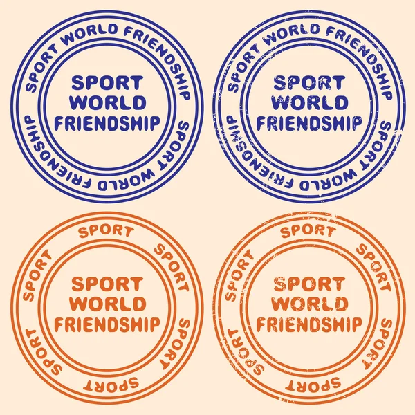 Une empreinte. Différentes options d'impression. Sport, compétition, jeu . — Image vectorielle