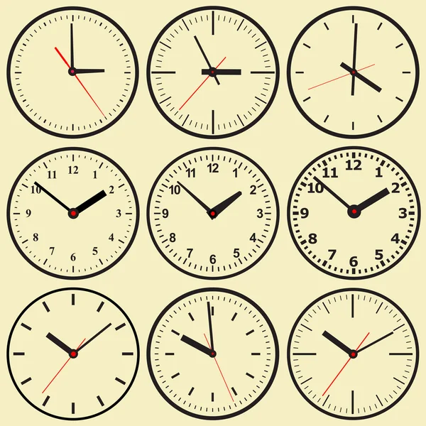 Nástěnné digitální hodiny. — Stockový vektor