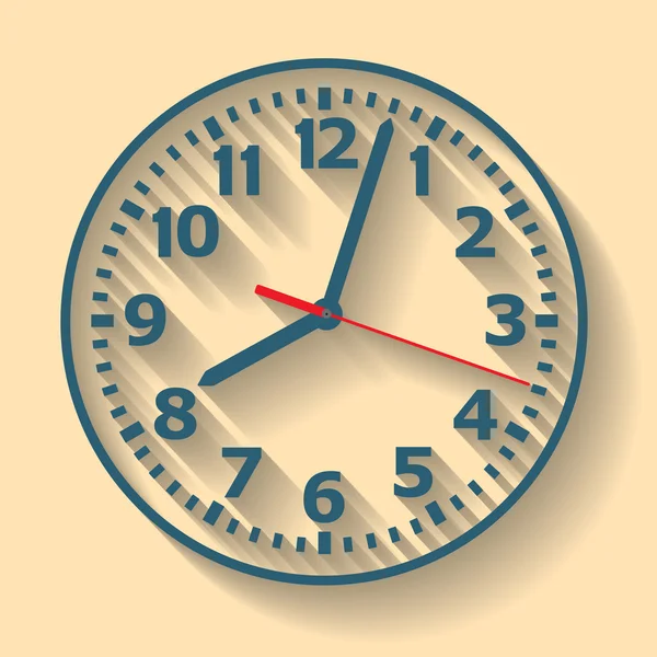 Wall mounted digital clock. — Stock Vector