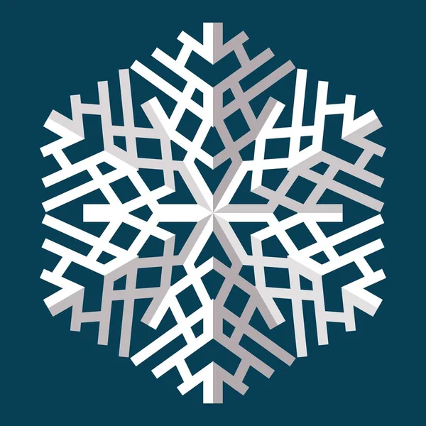 Snowflake Winter Vintage. Simbol musim dingin - Stok Vektor
