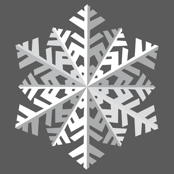 Schneeflocke Winterlese. Symbol des kalten Winters — Stockvektor