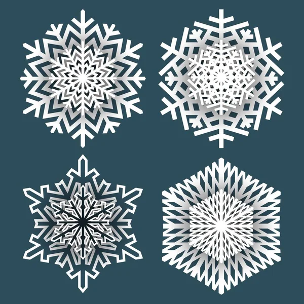 Snowflake winter vintage. Symbol of cold winter — Stock Vector