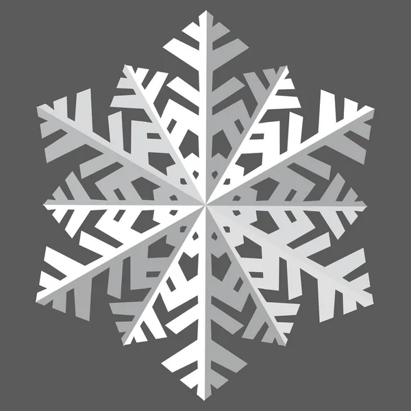 Sneeuwvlok winter vintage. Symbool van de koude winter Stockvector