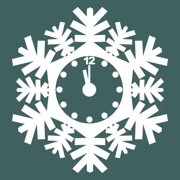 Schneeflocke Winterlese. 2021. Symbol des kalten Winters — Stockvektor