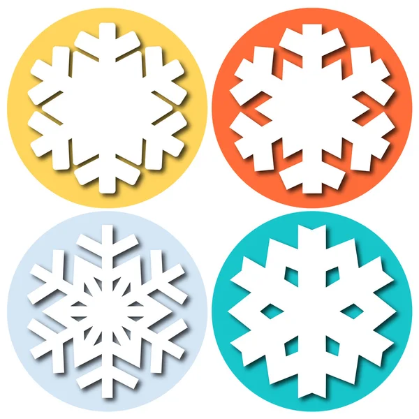 Decoratieve abstracte sneeuwvlok. — Stockvector