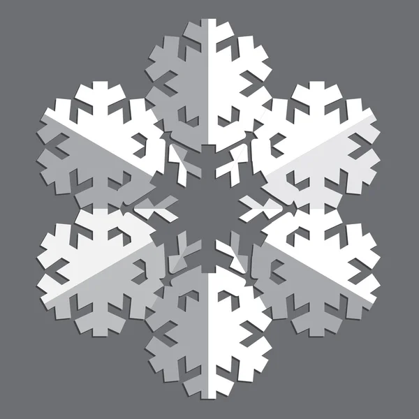 Dekoratív absztrakt hópehely. — Stock Vector