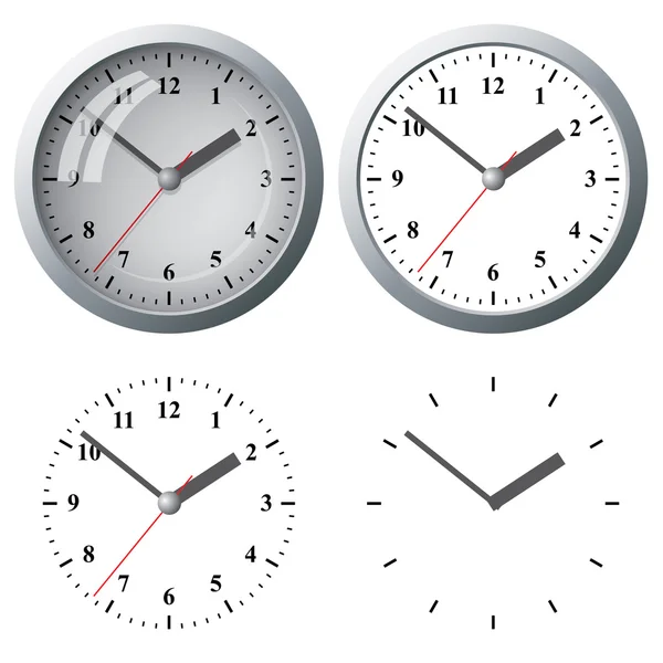 Falra szerelhető digitális óra. — Stock Vector