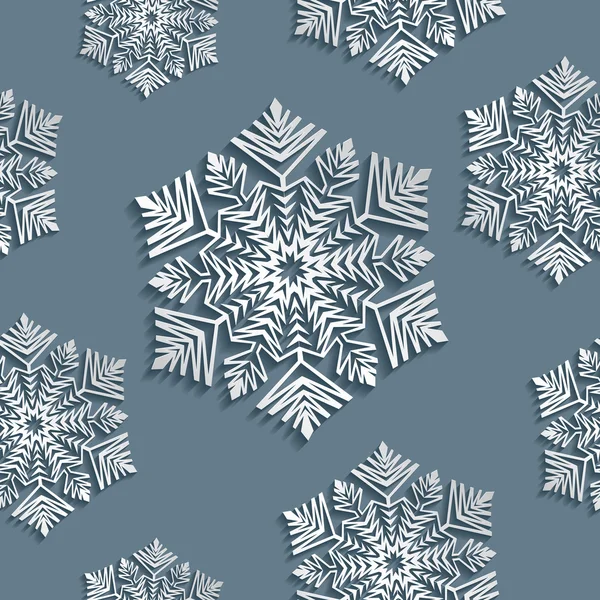 Decorative abstract snowflake. Seamless — Stock Vector