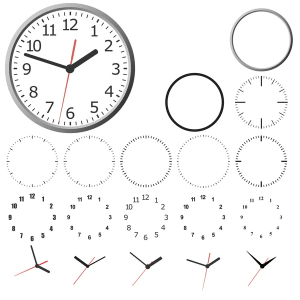 Wandmodellen digitale klok. — Stockvector