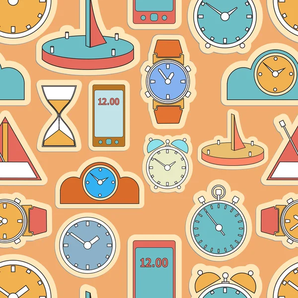 Reloj digital montado en pared . — Vector de stock