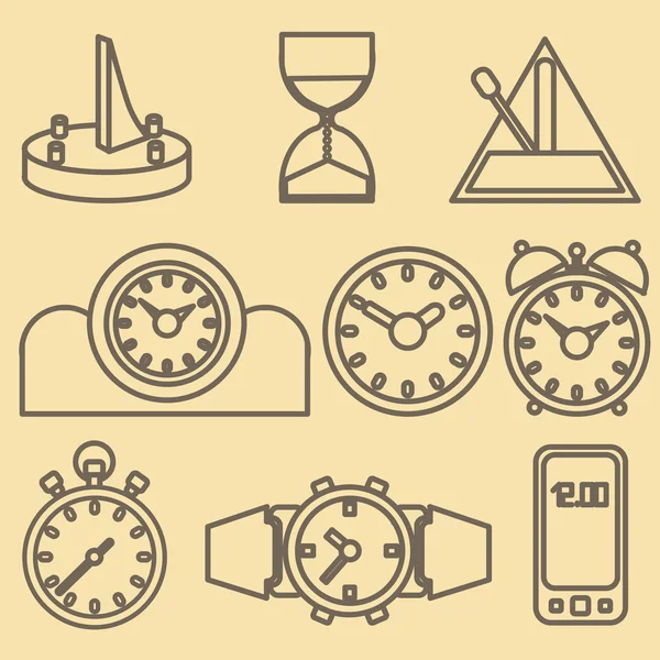 Reloj digital montado en pared . — Vector de stock