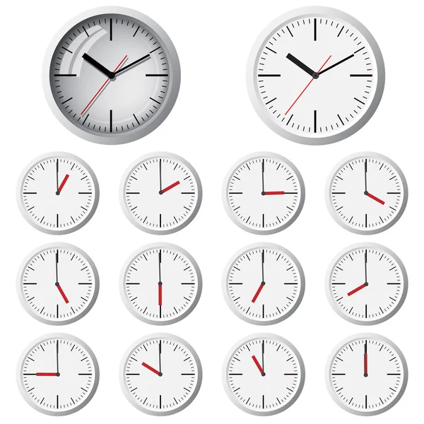 Wall mounted digital clock. — Stock Vector