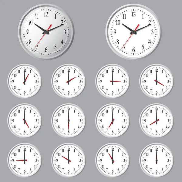 Reloj digital montado en pared . — Vector de stock