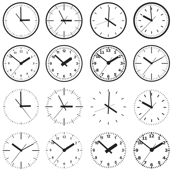 Reloj digital montado en pared . — Vector de stock