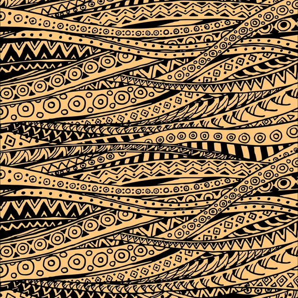 草绘。抽象的装饰条纹。手绘. — 图库矢量图片