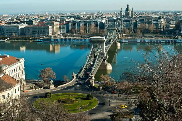Ланцюг міст Будапешта — стокове фото