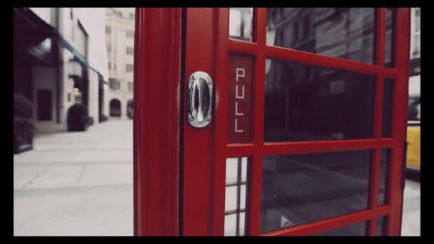 London Red Telephone Box — Stock Video