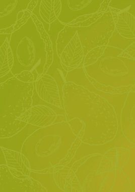 Avokado ile son moda parlak desen. Modern Asya meyvesi