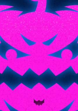 Cadılar Bayramı davetiyesi ya da tebrik kartı seti. Vektör çizimi. Cadılar Bayramı balkabağı canavar vektör tasarımı korku gecesi parti davetiyesi tasarımı.