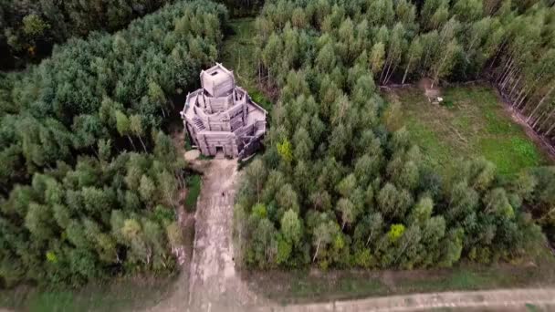 El Ziggurat perezoso en el Parque de Arte Nikola-Lenivets — Vídeos de Stock