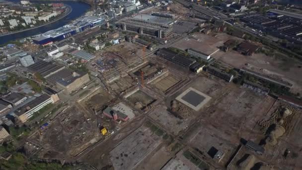 Vue aérienne de la zone de réaménagement en construction à Moscou 