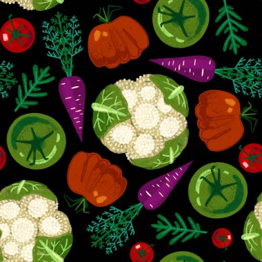 Siyah arka planda sebzeler. Çiftçi kökü sebzeleri.