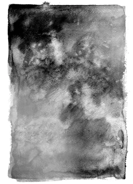 Manchas Aquarela Preta Fundo Branco Pintura Abstrata Arte Ingênua Manchas — Fotografia de Stock