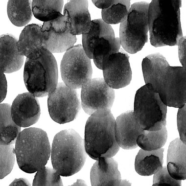 Kağıtlardaki basit ışık lekeleri. Siyah suluboya lekeleri. Mürekkepli soyut resim. Doku