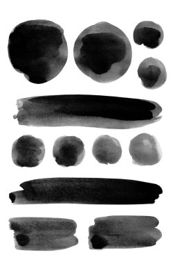 Dokular için suluboya arka plan. Soyut suluboya arka plan. Sprey boya, kağıtta mürekkep lekeleri. Siyah, tek renkli doku.