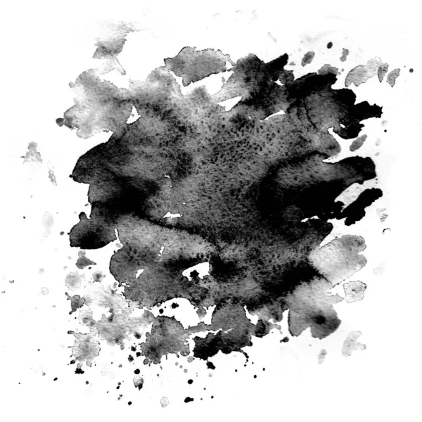 Aquarelachtergrond Voor Texturen Abstracte Aquarelachtergrond Spuitverf Inktvlekken Het Papier Zwarte — Stockfoto