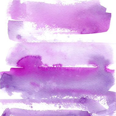 Beyaz arka planda izole edilmiş suluboya damlaları. Vektör illüstrasyonu