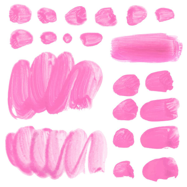 Set of watercolor blobs, isolated on white background. Vector illustration