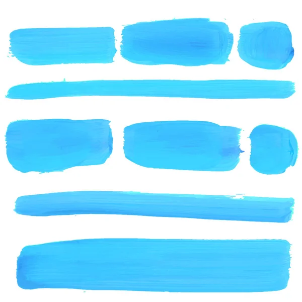Conjunto de manchas aquarelas, isoladas sobre fundo branco. Ilustração vetorial — Vetor de Stock