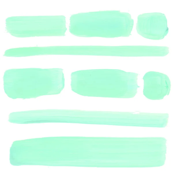 Uppsättning akvarell klumpar, isolerade på vit bakgrund. Vektorillustration — Stock vektor