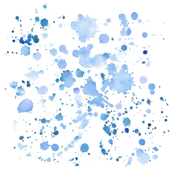 Conjunto de manchas aquarelas, isoladas sobre fundo branco. Ilustração vetorial —  Vetores de Stock