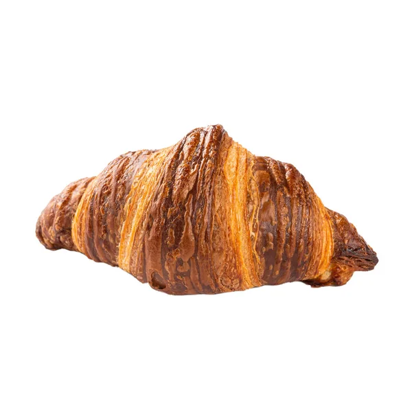Barna croissant elszigetelt a fehér háttér — Stock Fotó