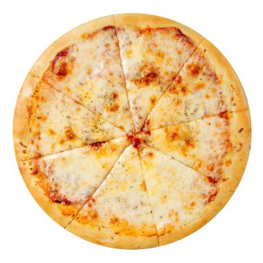 Dört peynirli neopolitan pizzayı izole ettim.