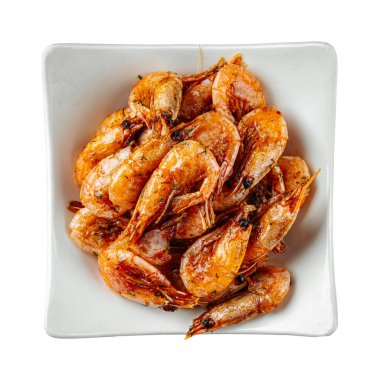 İzole edilmiş sarımsaklı karides aperatifi