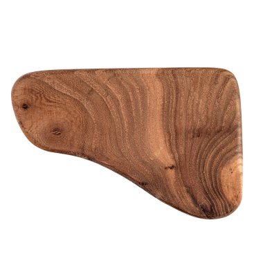 Isolated unusual shape wooden cutting board