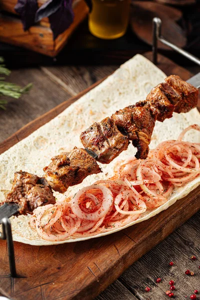 Гриль грузинське м'ясо баранини шашлики — стокове фото