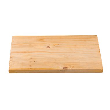 Beyaz arkaplandaki izole ahşap kesme tahtası