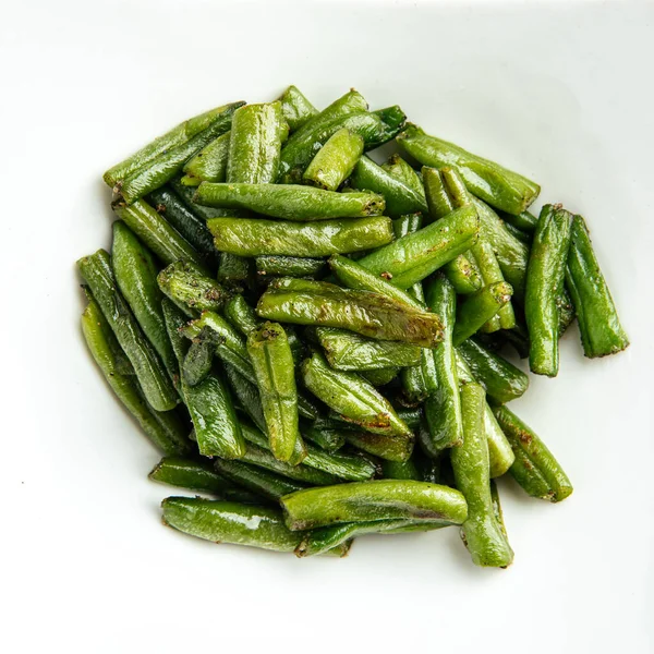 Isolated portion of fried string beans garnish — Stock Photo, Image