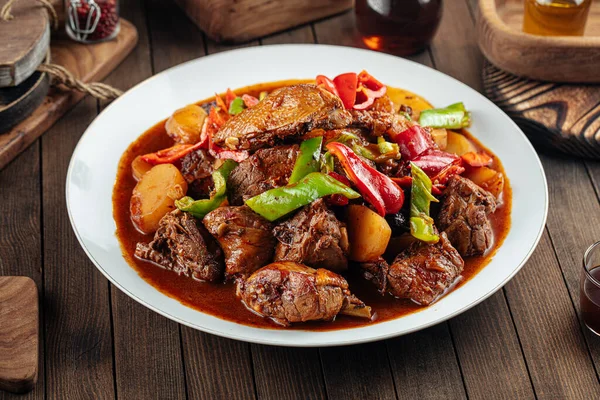 Chinese dish dapanji with stew chicken and potato — Stock Photo, Image