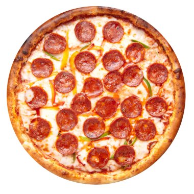 Biberli pizza ve salam.