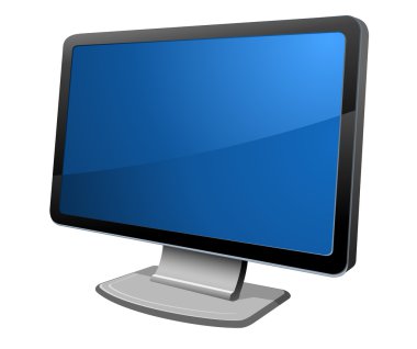 Bilgisayar monitörü. Vektör çizimler.