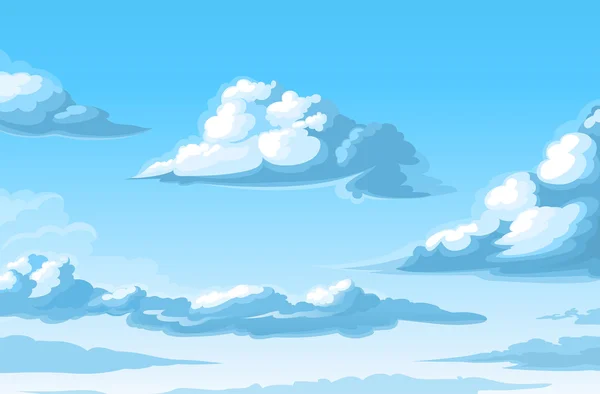 Nubes vectoriales en el cielo — Vector de stock