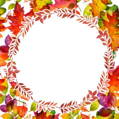 Sonbahar suluboya bırakır. Sonbahar resimler.